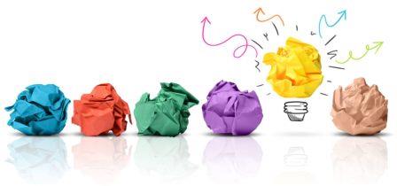 цветные комки бумаги
