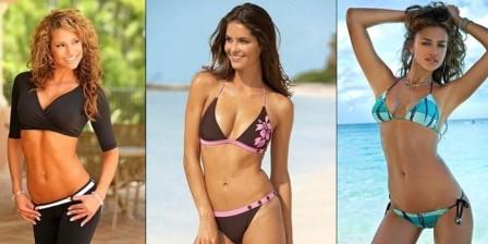 стройные и красивые девушки в купальниках