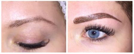 акварельная техника тату бровей