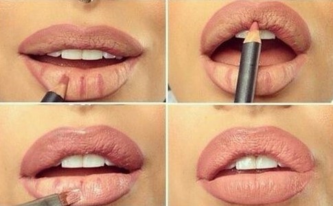 Поэтапное увеличение губ с помощью макияжа